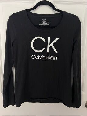Calvin Klein Black Tee with White CK Logo